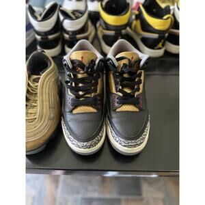 Size 9.5 - Jordan 3 Retro Mid Black Gold W NBS158